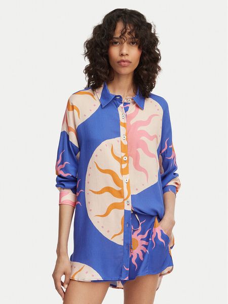 Maaji Koszula Dreambound PT2321CLS012 Niebieski Relaxed Fit. Niebieskie koszule damskie Maaji, l, bez wzorów, z wiskozy, bez kołnierzyka, bez ramiączek. Za 367.99 zł.