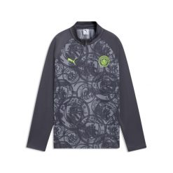 Młodzieżowa koszulka na rozgrzewkę Manchester City z zamkiem 1/4 PUMA. Szara bluzki damskie Puma, m, bez wzorów, młodzieżowe, bez kołnierzyka, bez ramiączek. Za 319.00 zł.