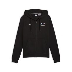 Męska kurtka dresowa z polaru BMW M MOTORSPORT Essentials PUMA. Czarne kurtki sportowe męskie Puma, l, bez wzorów, z dresówki, bez kaptura, do biegania. Za 399.00 zł.
