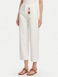 Elisabetta Franchi Jeansy PJ-87D-51E2 Biały Regular Fit. Białe jeansy damskie Elisabetta Franchi, bez wzorów, z bawełny. Za 889.99 zł.