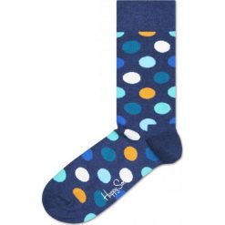 Happy Socks Big Dot Skarpetki Niebieski. Niebieskie skarpety męskie Happy Socks, bez wzorów, z bawełny. Za 42.95 zł.