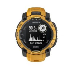 Zegarek smart Garmin Instinct 3 Solar 45 mm Żółty. Żółte zegarki męskie Garmin, bez wzorów, z materiału, metalowe. Za 1,509.90 zł.