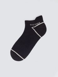 Stopki męskie bawełniane czarne Serhios 906. Czarne skarpety męskie BIG STAR, bez wzorów, z bawełny. Za 19.99 zł.