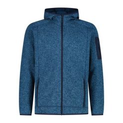 Kurtka polarowa męska CMP Borgis Fix Hood Jacket. Niebieskie kurtki męskie CMP, m, bez wzorów, z polaru, sportowe, bez kaptura. Za 251.99 zł.