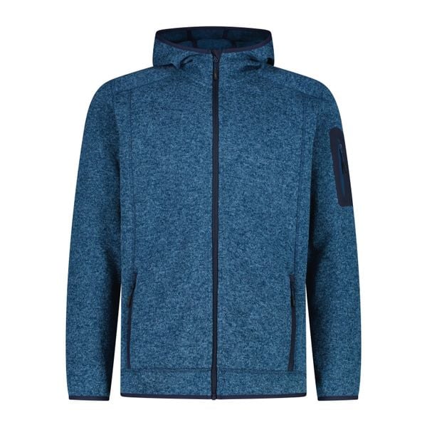 Kurtka polarowa męska CMP Borgis Fix Hood Jacket. Niebieskie kurtki męskie CMP, m, bez wzorów, z polaru, sportowe, bez kaptura. Za 251.99 zł.