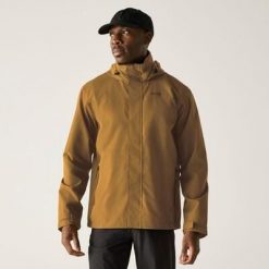 Kurtka turystyczna męska Matt II Wodoodporna. Żółte kurtki męskie Regatta, m, bez wzorów, z bawełny, sportowe, bez kaptura. W wyprzedaży za 229.99 zł.
