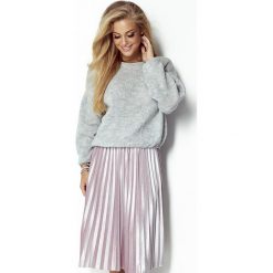 Wełniany sweter oversize i299. Szare swetry nierozpinane damskie Fimfi, m, bez wzorów, z wełny, bez kołnierzyka, bez ramiączek. Za 129.00 zł.
