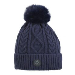 Czapka Peak Mountain Montchat. Niebieskie czapki damskie Peak Mountain, na zimę, bez wzorów, sportowe. W wyprzedaży za 90.80 zł.