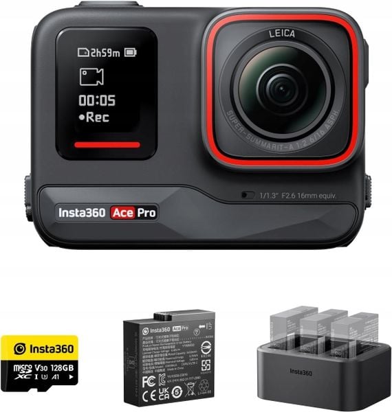 Kamera Insta360 Ace Pro Endurance Bundle czarna. Kamery sportowe INSTA360. Za 2,499.00 zł.