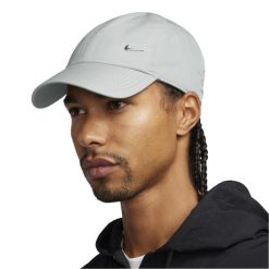 Czapka Z Daszkiem Unisex Dla Dorosłych DF Club. Szare czapki damskie Nike, bez wzorów, sportowe. Za 166.99 zł.