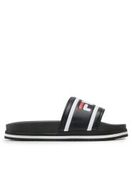Fila Klapki Morro Bay Zeppa Wmn FFW0048 Czarny. Czarne klapki męskie Fila, bez wzorów, ze skóry, bez zapięcia. Za 109.99 zł.