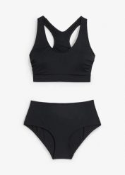 Bikini bustier (2 części). Czarne bikini bonprix, bez wzorów. Za 112.99 zł.