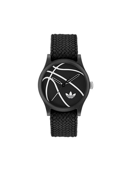 Adidas Zegarek Game One AOSY25024 Czarny. Czarne, analogowe zegarki męskie Adidas, bez wzorów. Za 359.99 zł.