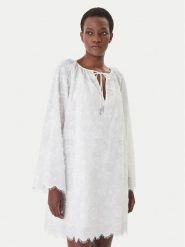 MICHAEL Michael Kors Sukienka letnia MS680R0KPX Biały Relaxed Fit. Białe sukienki damskie MICHAEL Michael Kors, na lato, xxl, bez wzorów, z bawełny, bez kołnierzyka, bez ramiączek. Za 1,119.00 zł.