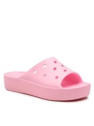 Crocs Klapki Classic Platform Slide 208180 Różowy. Czerwone klapki damskie Crocs, bez wzorów, z tworzywa sztucznego, bez obcasa, bez zapięcia. Za 139.99 zł.