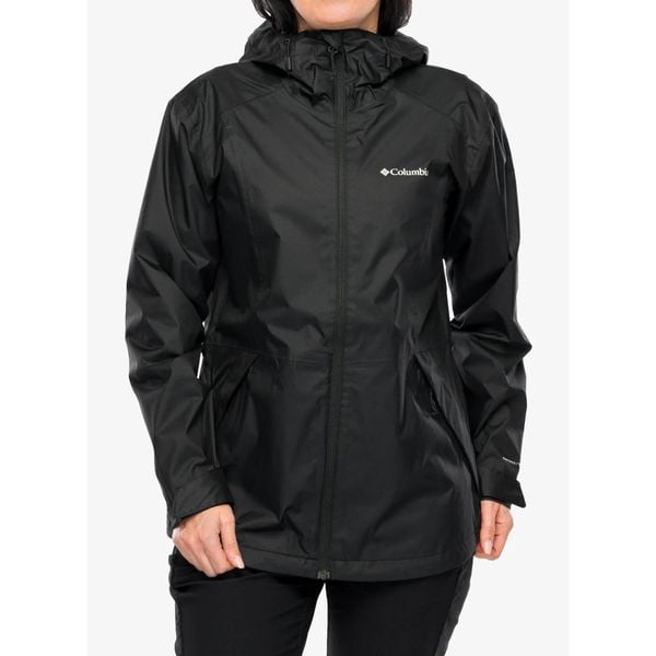 Kurtka przeciwdeszczowa damska Columbia Inner Limits III Jacket. Czarne kurtki sportowe damskie Columbia, bez wzorów, bez ramiączek, bez kaptura, trekkingowe. W wyprzedaży za 474.80 zł.