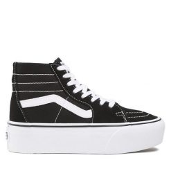 Tenisówki Vans. Czarne trampki i tenisówki damskie Vans, bez wzorów, bez zapięcia, Vans SK8. Za 259.99 zł.