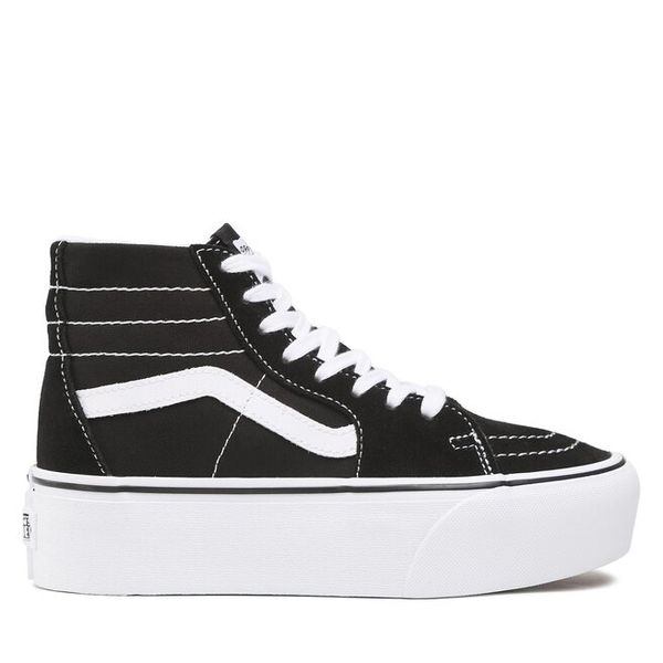 Tenisówki Vans. Czarne trampki i tenisówki damskie Vans, bez wzorów, bez zapięcia. Za 259.99 zł.