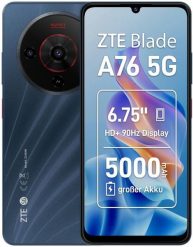 Smartfon ZTE MOBILE PHONE BLADE A76 5G/4/128GB BLACK. Czarne smartfony ZTE. Za 391.76 zł.