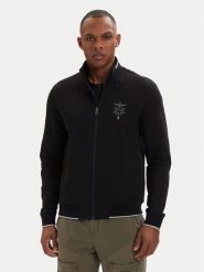 Aeronautica Militare Bluza 261FE1956UF00459 Czarny Regular Fit. Czarne bluzy męskie Aeronautica Militare, l, bez wzorów, z bawełny, bez ramiączek, bez kaptura. Za 659.99 zł.