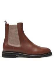 Pollini Sztyblety SA21083G1LTDG217 Brązowy. Brązowe botki damskie Pollini, bez wzorów, ze skóry, bez obcasa, na płaskiej podeszwie, bez zapięcia. Za 1,699.00 zł.
