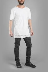 Barbarossa Moratti T-shirt | BM-SS1708 | Mężczyzna | Biały. Białe t-shirty męskie Barbarossa Moratti, m, bez wzorów, z bawełny, bez kołnierzyka, bez ramiączek. W wyprzedaży za 149.00 zł.