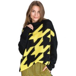 TWINSET Sweter Czarny Żółty. Czarne swetry nierozpinane damskie Twinset, s, bez wzorów, z materiału, bez kołnierzyka, bez ramiączek. Za 878.95 zł.