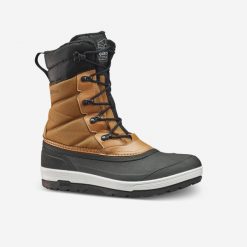 Buty turystyczne śniegowce męskie Quechua SH500 wodoodporne. Brązowe buty zimowe męskie QUECHUA, na zimę, bez wzorów, bez obcasa, bez zapięcia. W wyprzedaży za 179.99 zł.