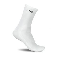 Skarpety Rowerowe LUXA Logo. Czarne skarpetki damskie LUXA, bez wzorów, z materiału. Za 49.90 zł.
