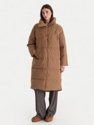 Tommy Hilfiger Płaszcz zimowy WW0WW47279 Beżowy Relaxed Fit. Brązowe płaszcze damskie Tommy Hilfiger, na zimę, xxl, bez wzorów, z puchu, bez kołnierzyka, bez kaptura. Za 1,499.00 zł.