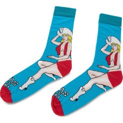 Skarpety Wysokie Unisex CUP OF SOX - Texas Doll A Niebieski. Niebieskie skarpetki damskie Cup of sox, bez wzorów, z bawełny. Za 24.00 zł.