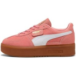 Adidasy Puma Palermo Elevata, Kobiety. Czerwone obuwie sportowe damskie Puma, bez wzorów, z zamszu, bez zapięcia. W wyprzedaży za 490.00 zł.