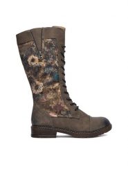 Rieker Kozaki CEO-94731-90 Khaki. Brązowe kozaki damskie Rieker, bez wzorów, z materiału, bez obcasa, na płaskiej podeszwie, bez zapięcia. Za 459.99 zł.