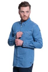 MĘSKA KOSZULA JEANSOWA MUSTANG CASPER DNM HIPSTER 1010159 5000 300. Koszule męskie Mustang, m, bez wzorów, z jeansu, bez kołnierzyka, bez ramiączek. W wyprzedaży za 49.99 zł.