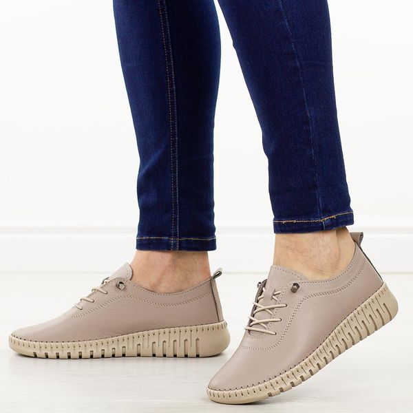 Szare vizon skórzane półbuty damskie T.Sokolski 4000. Szare półbuty damskie Sokolski, na jesień, bez wzorów, z jeansu, biznesowe, z okrągłym noskiem, bez obcasa, na płaskiej podeszwie, bez zapięcia. Za 249.00 zł.