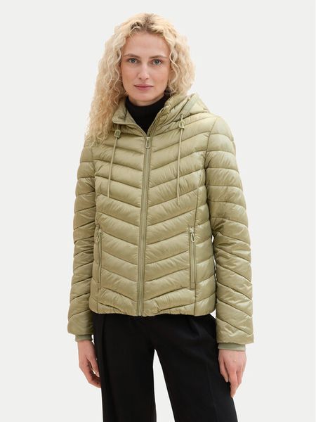 Tom Tailor Kurtka przejściowa 1041489 Zielony Slim Fit. Zielone kurtki damskie Tom Tailor, s, bez wzorów, z syntetyku, bez kaptura. Za 229.99 zł.