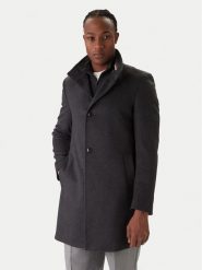 BOSS Płaszcz wełniany H-Hyde 50551078 Szary Slim Fit. Szare płaszcze męskie Boss, na zimę, m, bez wzorów, z wełny, bez kołnierzyka, bez kaptura. Za 2,429.00 zł.