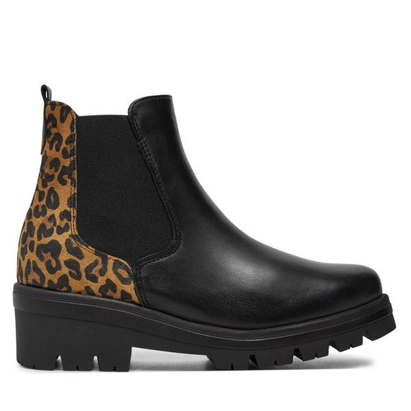 Sztyblety Tamaris. Czarne botki damskie Tamaris, bez wzorów, bez obcasa, na płaskiej podeszwie, bez zapięcia. Za 289.99 zł.