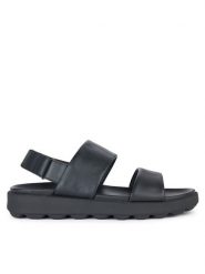 Geox Sandały U Spherica Ec6 U45GWC 00085 C9999 Czarny. Czarne sandały męskie Geox, bez wzorów, ze skóry, bez zapięcia. Za 269.99 zł.