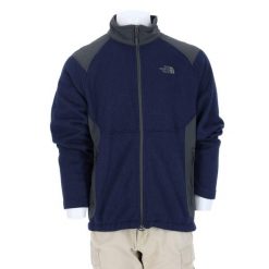 Second life - Męska kurtka polarowa TNF Navy - Jak nowy. Niebieskie kurtki męskie The North Face, m, bez wzorów, z polaru, sportowe, bez kaptura. Za 170.36 zł.