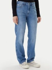 Guess Jeans Jeansy W5YA0I D0022 Niebieski Boyfriend Fit. Niebieskie jeansy damskie Guess Jeans, z aplikacjami, z jeansu. Za 439.99 zł.