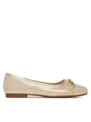 Clara Barson Baleriny WYL3652-3 Złoty. Żółte balerinki damskie Clara Barson, bez wzorów, z materiału, bez obcasa, bez zapięcia. Za 79.99 zł.