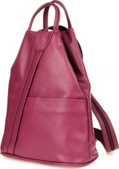 Vera Pelle Śliwkowy Vera Pelle włoski Plecak Skórzany damski mały T52. Plecaki damskie Vera Pelle, bez wzorów. Za 241.99 zł.