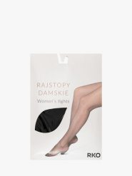 Czarne klasyczne rajstopy 50 den RAJSTOPY 50 DEN. Czarne rajstopy i pończochy Ryłko, bez wzorów, z bawełny. Za 39.99 zł.