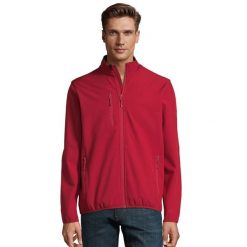 Męska Kurtka Radian Soft Shell. Czerwone kurtki męskie SOL'S, m, bez wzorów, z puchu, sportowe, bez kaptura. Za 182.99 zł.