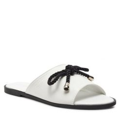 Klapki Big Star Shoes. Białe klapki damskie BIG STAR SHOES, bez wzorów, retro, bez obcasa, bez zapięcia. Za 119.99 zł.