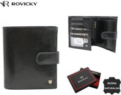 Rovicky Skórzany, duży portfel męski z systemem RFID - Rovicky NoSize. Portfele męskie ROVICKY, bez wzorów. Za 185.42 zł.