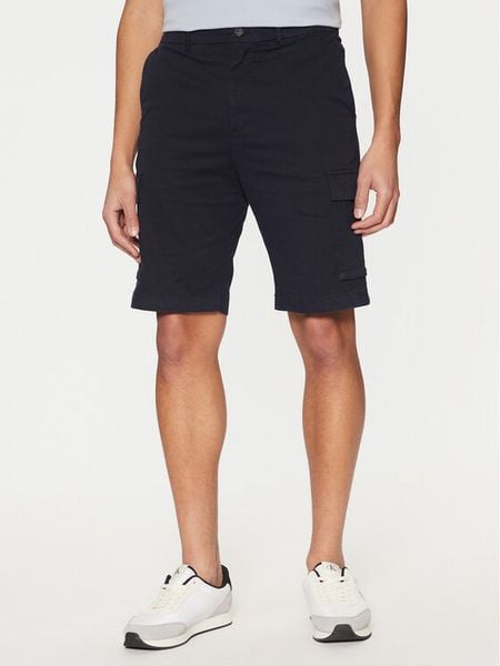 Calvin Klein Szorty materiałowe Modern Twill K10K114067 Granatowy Regular Fit. Niebieskie szorty męskie Calvin Klein, bez wzorów, z bawełny. Za 279.99 zł.