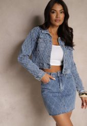 Niebieska Spódnica Jeansowa z Bawełny High Waist Ozdobiona Przetarciami Arionis. Niebieskie spódnice damskie Renee, na co dzień, l, bez wzorów, z bawełny, młodzieżowe, z podwyższonym stanem, mini. Za 69.99 zł.