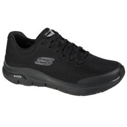 Buty sportowe męskie Skechers Arch Fit. Czarne buty sportowe męskie Skechers, bez wzorów, bez zapięcia. Za 490.00 zł.